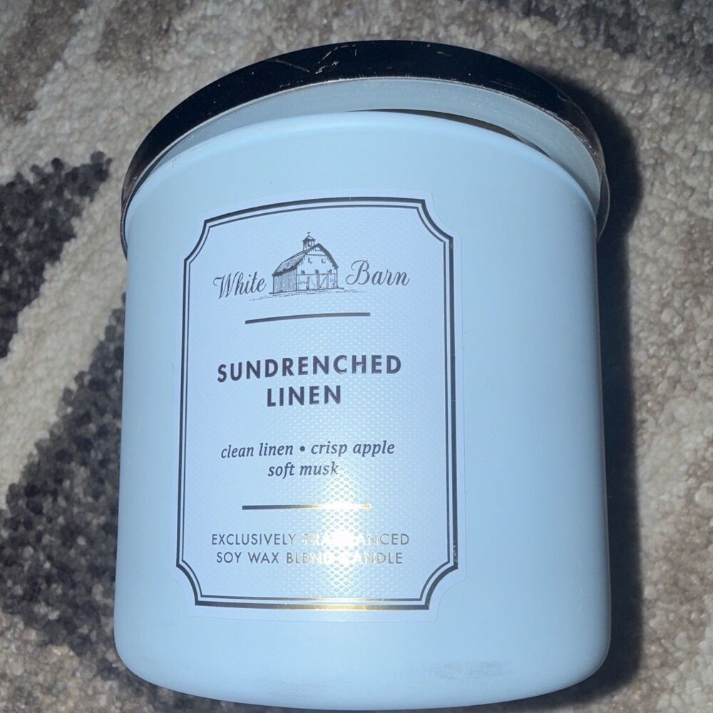 White Barn Sun-Drenched Linen 3-Wick Scented Candle 14.5 oz